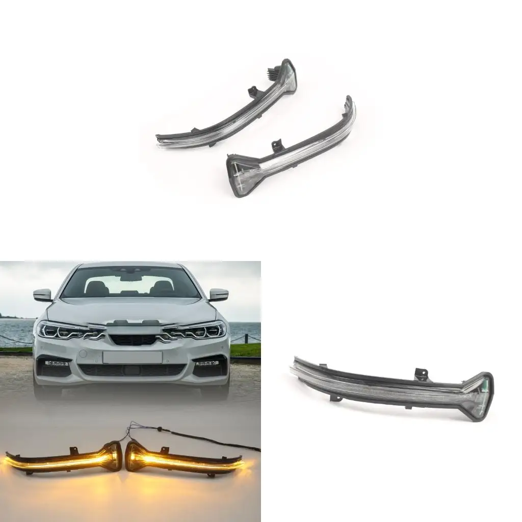 Smoked Mirror Light Housing for 2014-2019 Model-Code Mirror Housings, Replacement Use Unit 51167414649 51167414650