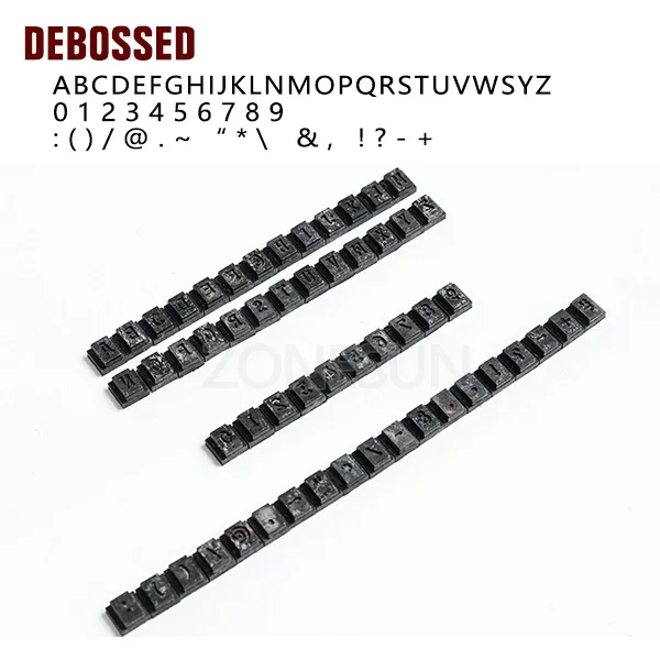 

ZONESUN Customzied Letter Size For Embossing Dog Tags Stainless Steel Mold 52 Letter Stainless Steel Alphabet