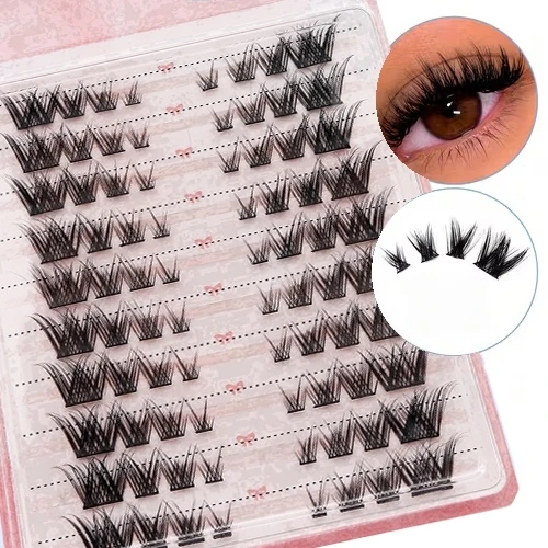 Augenwinkelverlängernde Falsche Wimpern, Einzelne Fuchswimpern, Natürliche Cosplay-Wimpern, Kräuselnde, Flauschige Wimpernverlängerung
