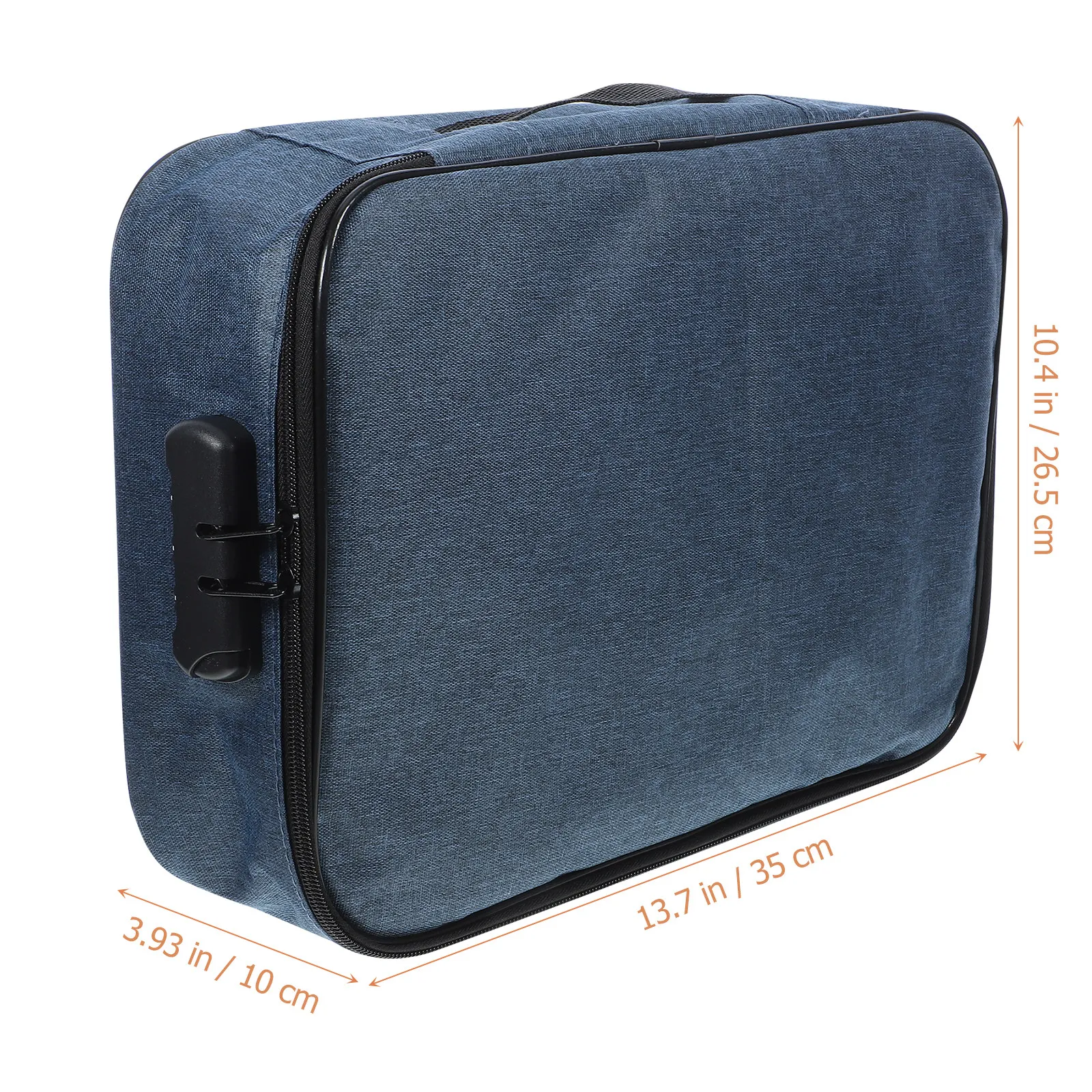 Multi Layer ID Storage Bag Document Holder File Organizer with Lock 3 Layers Black Oxford Cloth Travel Passport Case view 5