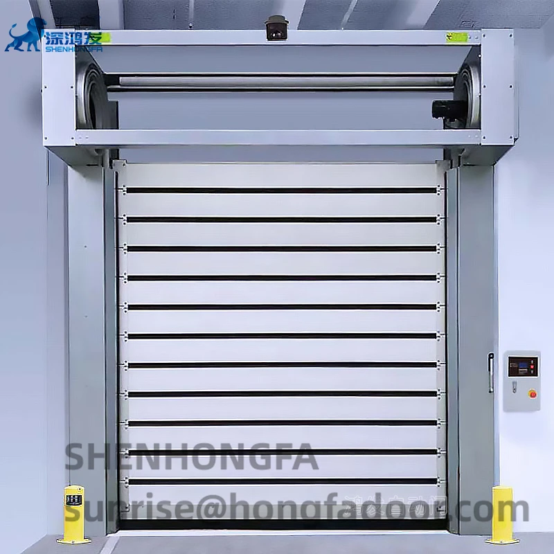 Security Spiral Roll Up Shutter Door Automatic Insulation Aluminum Rolling Gates High Speed Open Close Electric Control Workshop