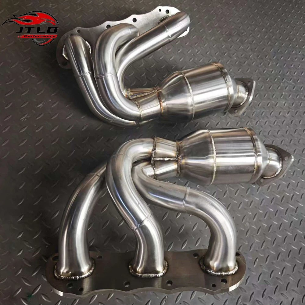High Flow Exhaust Manifold Header For Porsche 987.1 2.7L With 200 Cells Stainless Steel Performance Upgrade