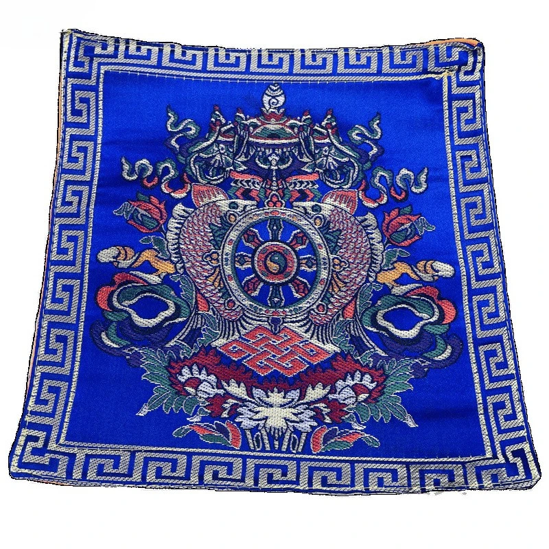 Imagen 6: Decoración de salón budista de estilo tibetano, implementos del ritual Vajra auspicioso, cojines de campana Vajra, cojines de estatua de Buda, adornos