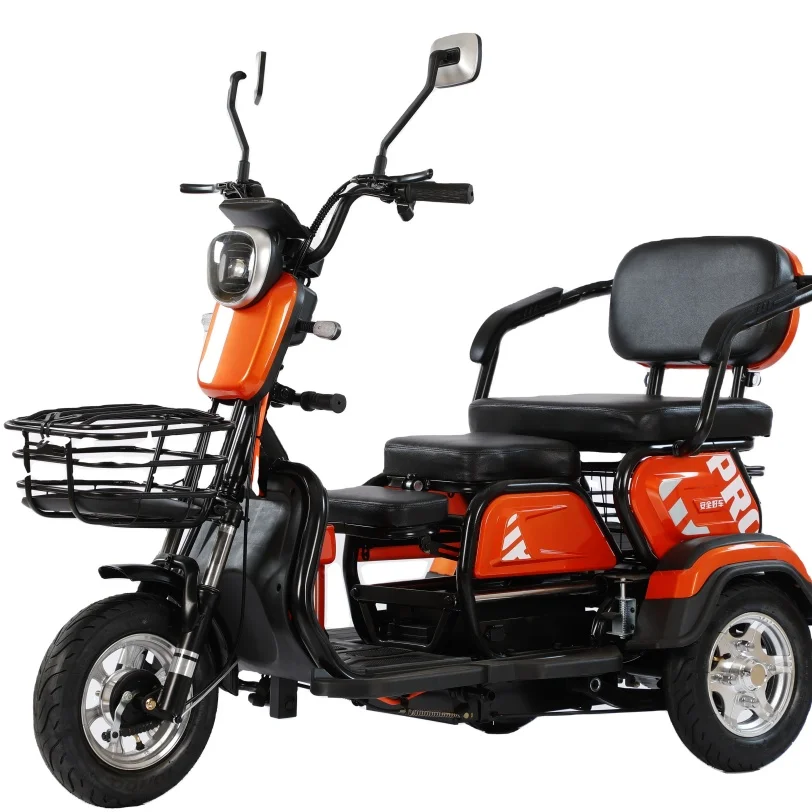 Electric Tricycle Adult Trimotos 48V Open Body Brushless Motor Lead Acid Battery 4 Passengers Cheap Price Wholesale TH Brand EEC