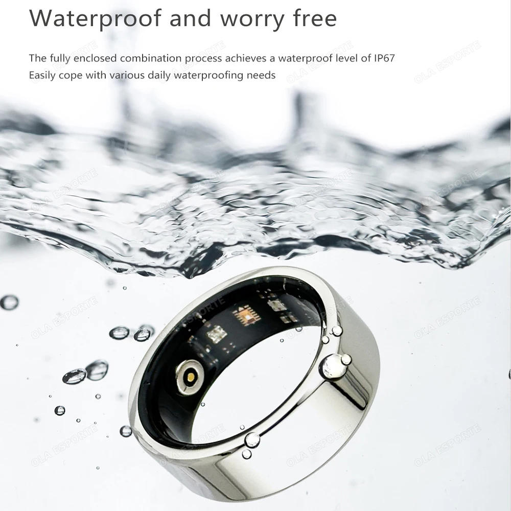 New SR02 Smartring For Women Men Military Grade Titanium Steel Shell Health Monitor Waterproof Multi-sport Modes Ring For Xiaomi