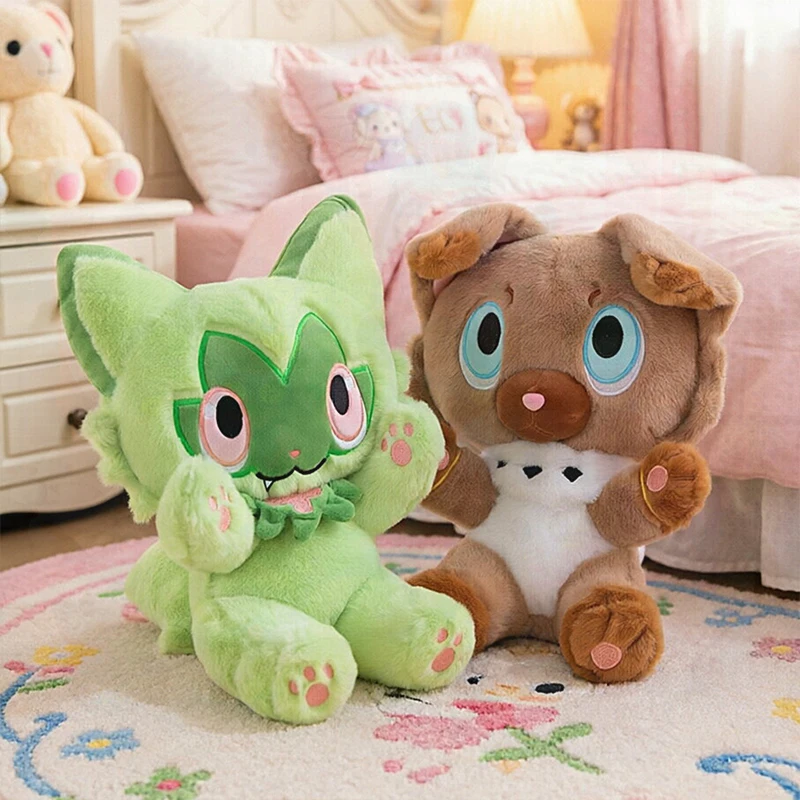 ポケモン-グローリス-ぬいぐるみ-かわいい夜の猫のキャラクター-おもちゃ-子供向け-誕生日-クリスマス-ギフト-卸売-柔らかい-抱きしめやすい