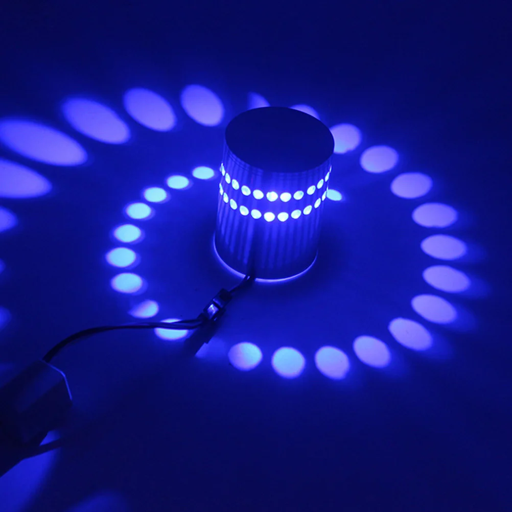 

LED Rgb 3W Aluminum Spiral Wall Lamp Unique Design for Bedroom Living Room Background Decoration Light Remote Control Indoor