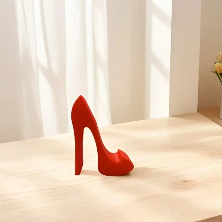 

3D Printed Creative Red High Heel Phone Stand, Ideal For Decorating Office Desk Or Bedside Table, Perfect Gift For Valentine's Day Or Easter