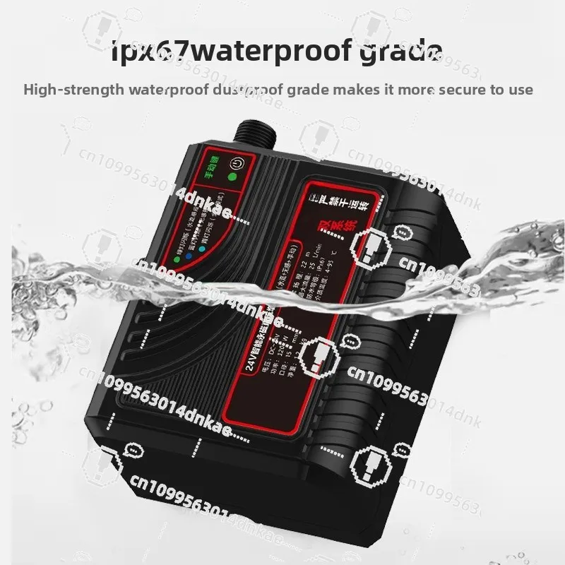 24V Solar 6 Points Permanent Magnet DC Water Pump Pipeline Bathroom Household Booster Pump Self-priming Self-priming Pump