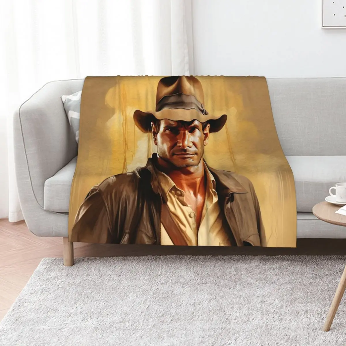 

Indiana Jones Paint Artwork Throw Blanket Summer For Decorative Sofa Soft Soft Beds Blankets
