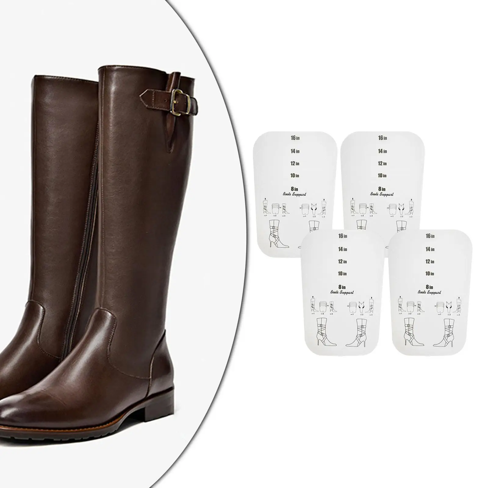 4 Pieces Boot Shapers Form Inserts Keeper. Convenient Organizer Tool Practical Tall Boot Support Shoe Trees for Daily Use Closet