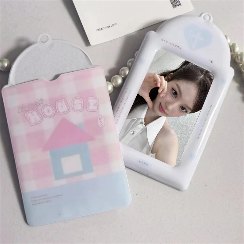 KPOP 1pcs Collectible Card Holder 3 Inch Star Photo Card Holder Organizer Album LOMOCard Protector Beautiful Girl Gift Card Book