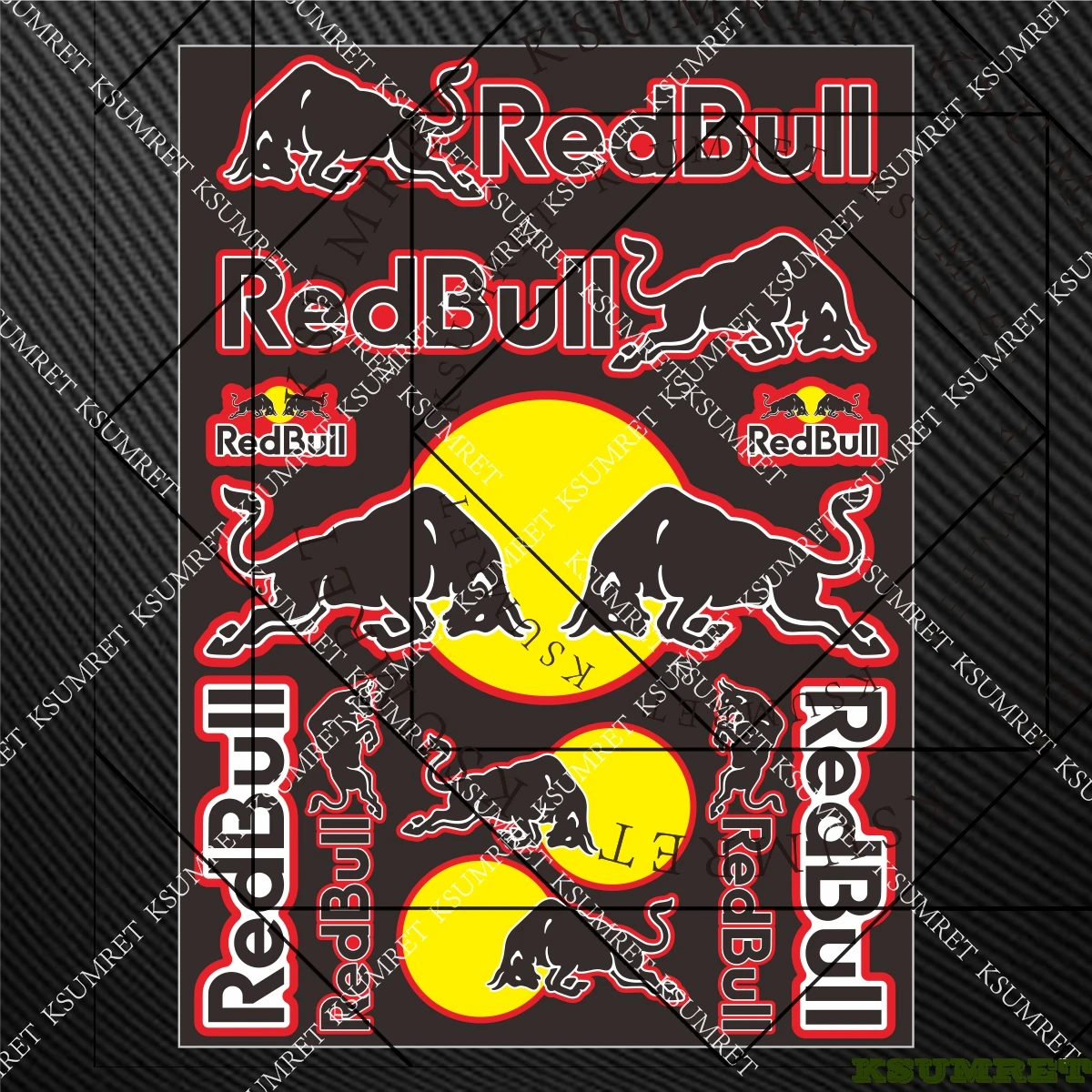 

Набор наклеек-декалов с логотипом Red Bull для мотоцикла