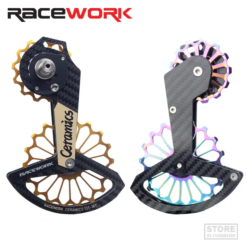 

Road bike Carbon fiber ceramic rear derailleur Guide wheel 17T pulley for shimano R6800 105/r7000/9100/9150/8000 ss/8050