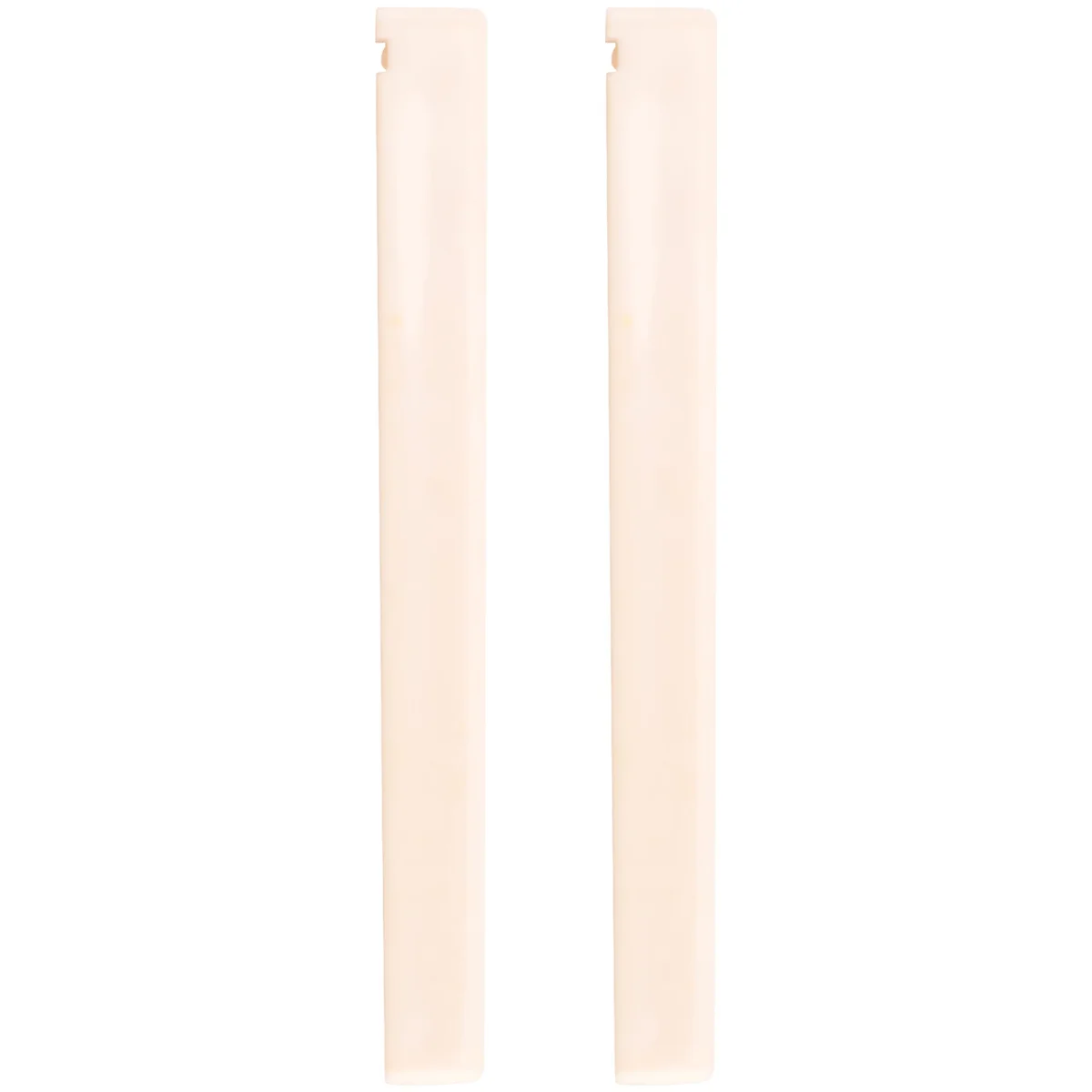 2 Pcs Spare Part Beige Plastic Bridge Saddle Nut for Classical Guitar