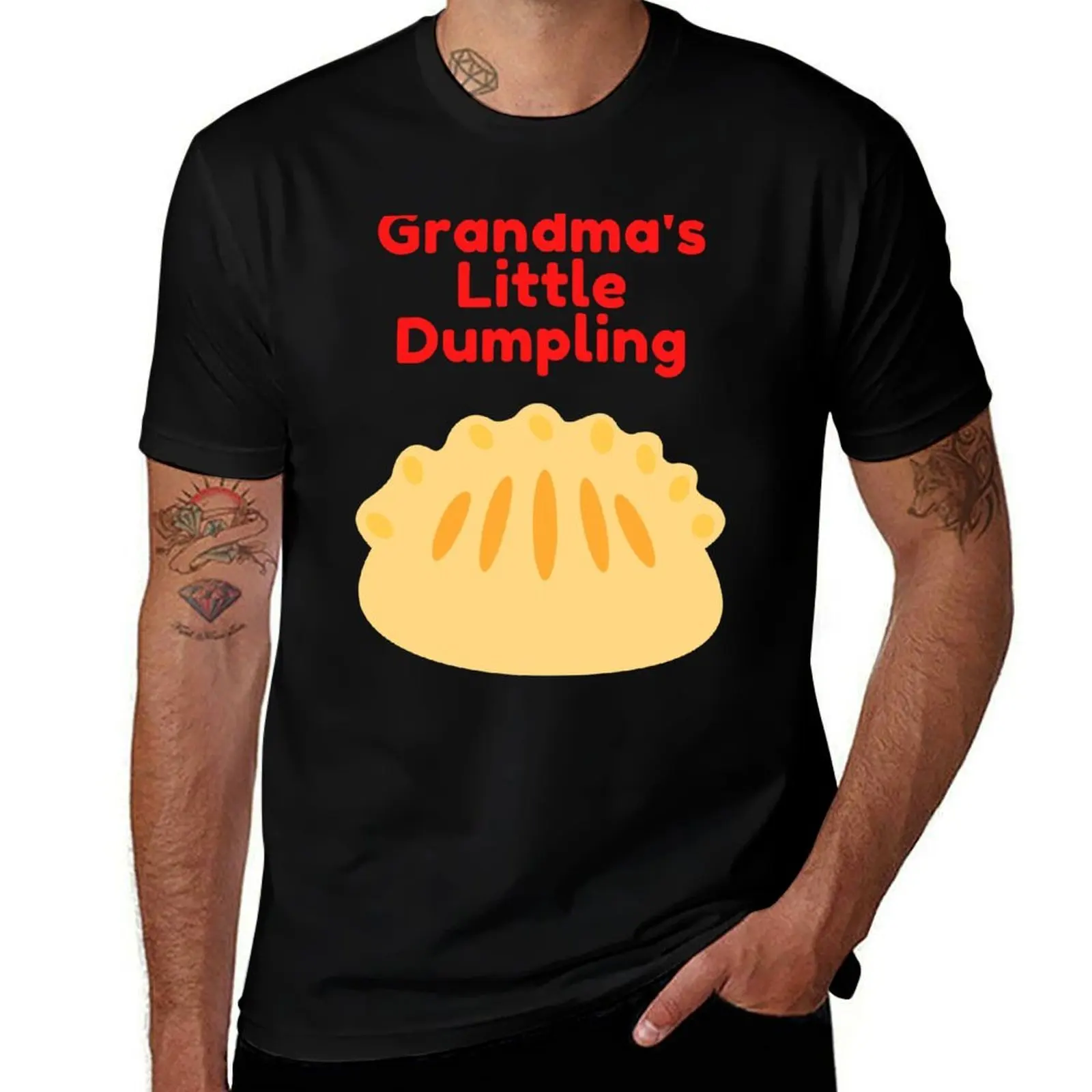 Grandma's Little Dumpling Baby Onesie and Toddler Clothing T-Shirt Basic Crew Neck Short Sleeve Top