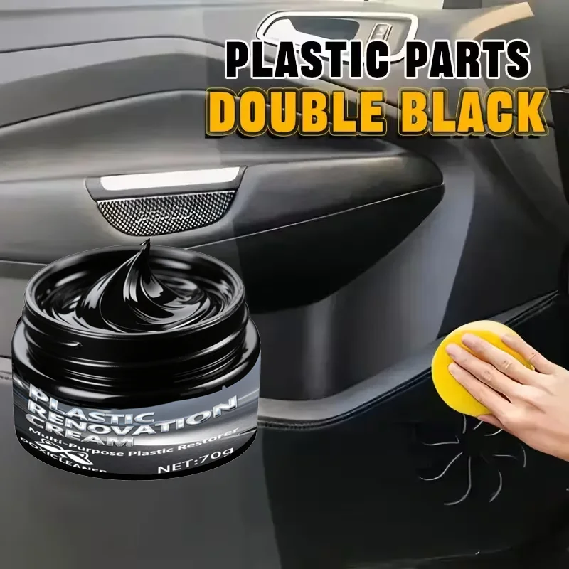 タイヤシャイン＆プラスチック修復ペースト - キズ/酸化を除去、タイヤ/トリムの輝きを復元、UV保護付き、5分で修理