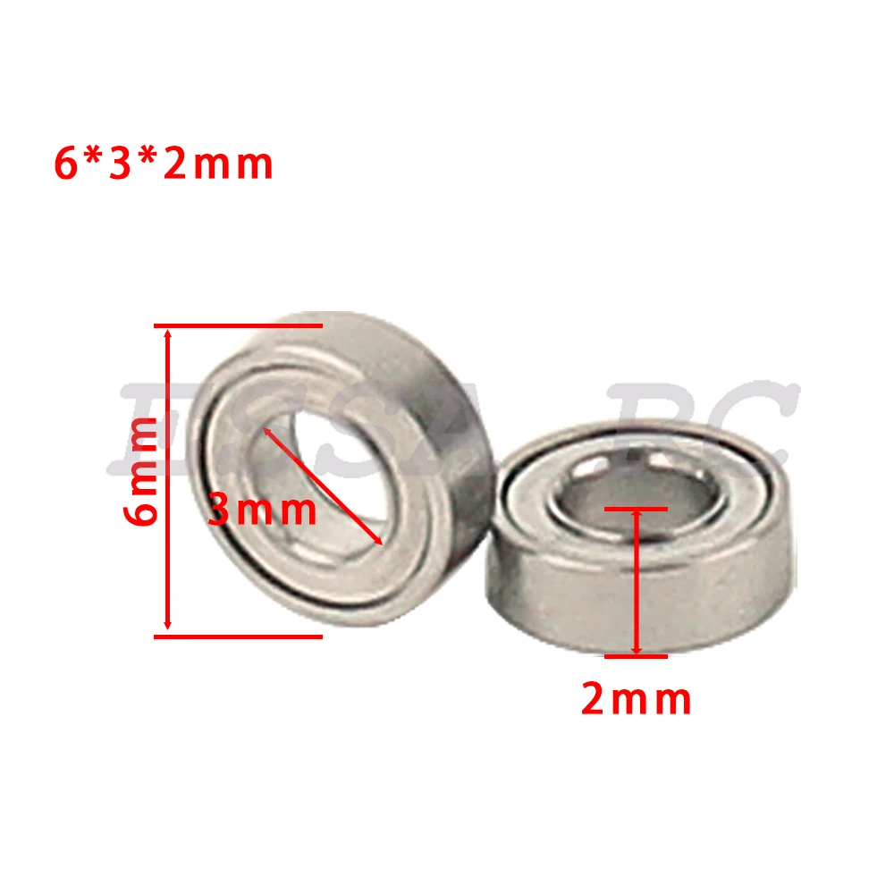 4pcs/lot RC Car Chrome Steel Sealed Bearing Kit 6x3x2 3x6x2 10x5x4 5x10x4 10x6x3 6x10x3 12x6x4 12x8x3.5 15x10x4 16x8x5 8x16x5 mm