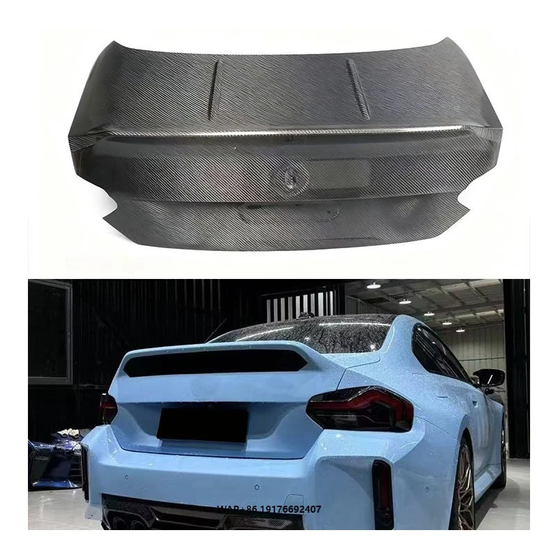 

New M2 G87 Dry Carbon Fiber Tail Cover with Exhaust Cut-Out-Bolt-On Universal Fitment 1 Year Warranty
