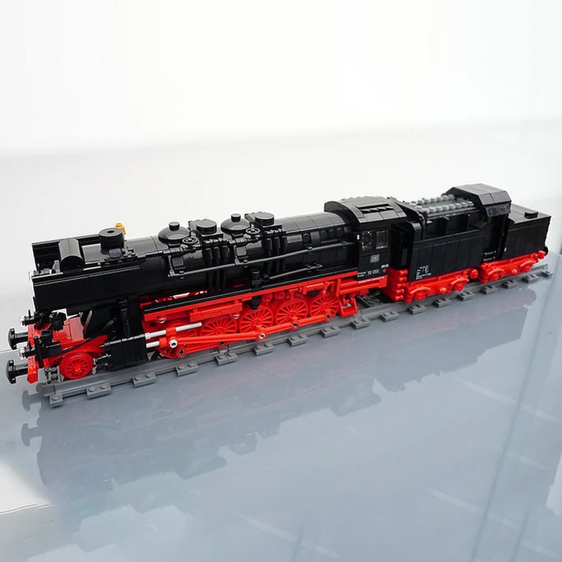 เมืองรถรุ่น MOC อาคารอิฐรถจักรไอน้ํา DR BR 50 รถไฟ Modular เทคโนโลยีของขวัญวันหยุดประกอบของเล่นเด็กชุด