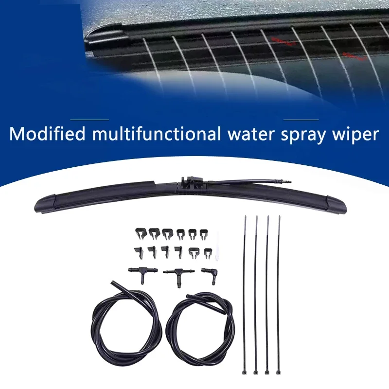 Car Modify Front Windshield Water Spray Wiper Blades Upgrade Wet Arm Cleaning Wiper Auto Accessory For JEEP COMPASS 2007-2026