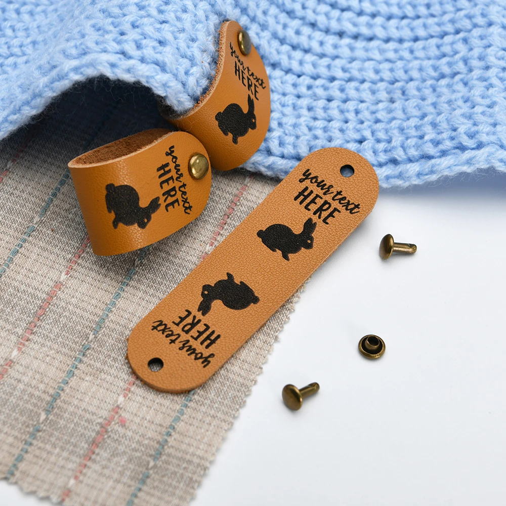 

Custom Laser Engraved Leather Tags 20x75mm with Rivets - 1mm Eco-Friendly for Shoes, Apparel, Gifts (DIY Crafts, Multi Sizes)