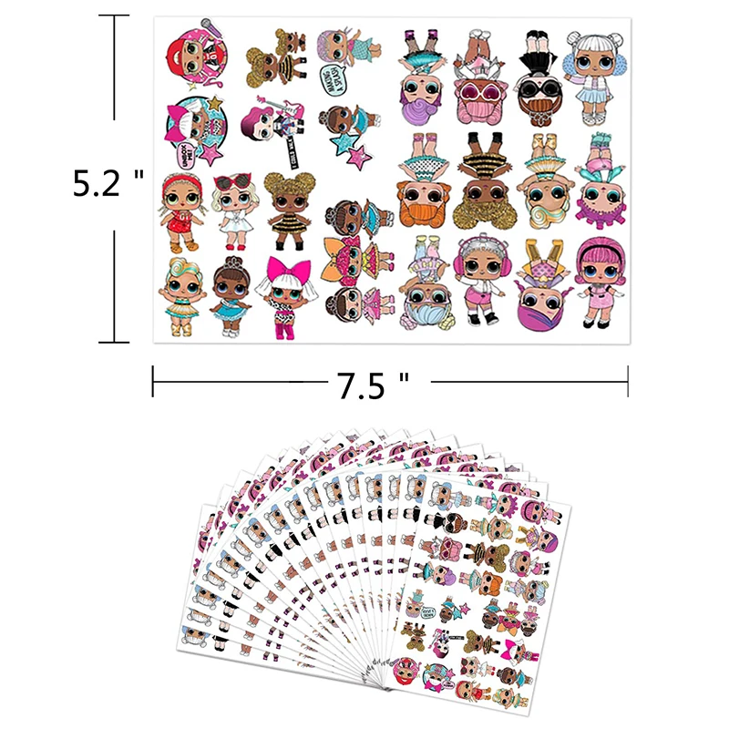 LOL Surprise Dolls Tattoo Sticker Random 1PCS Action Figure Surprise Cartoon Kids Girls Christmas lols Birthday Gifts