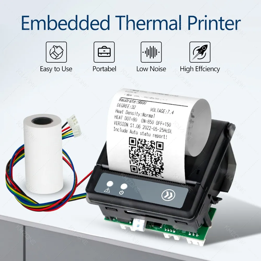 58mm Mini Embedded Thermal Printer Qr203 RS232 TTL Panel Interface
