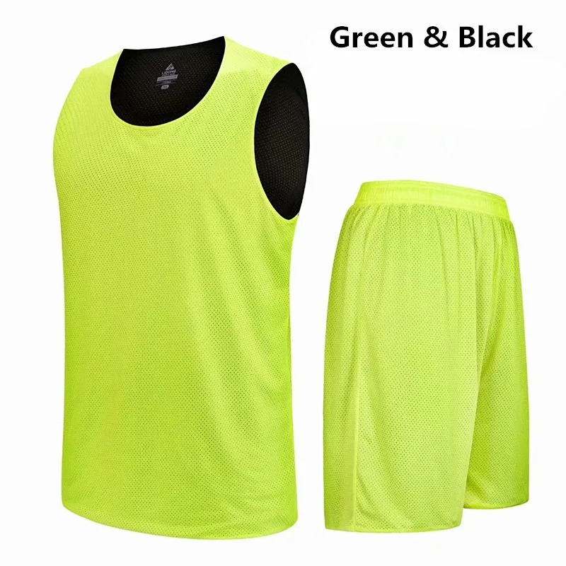Double-sided Wearable Basketball jersey Uniforms Men Kids Sports Suits Breathable Quick-drying Men basketball Jerseys image 4