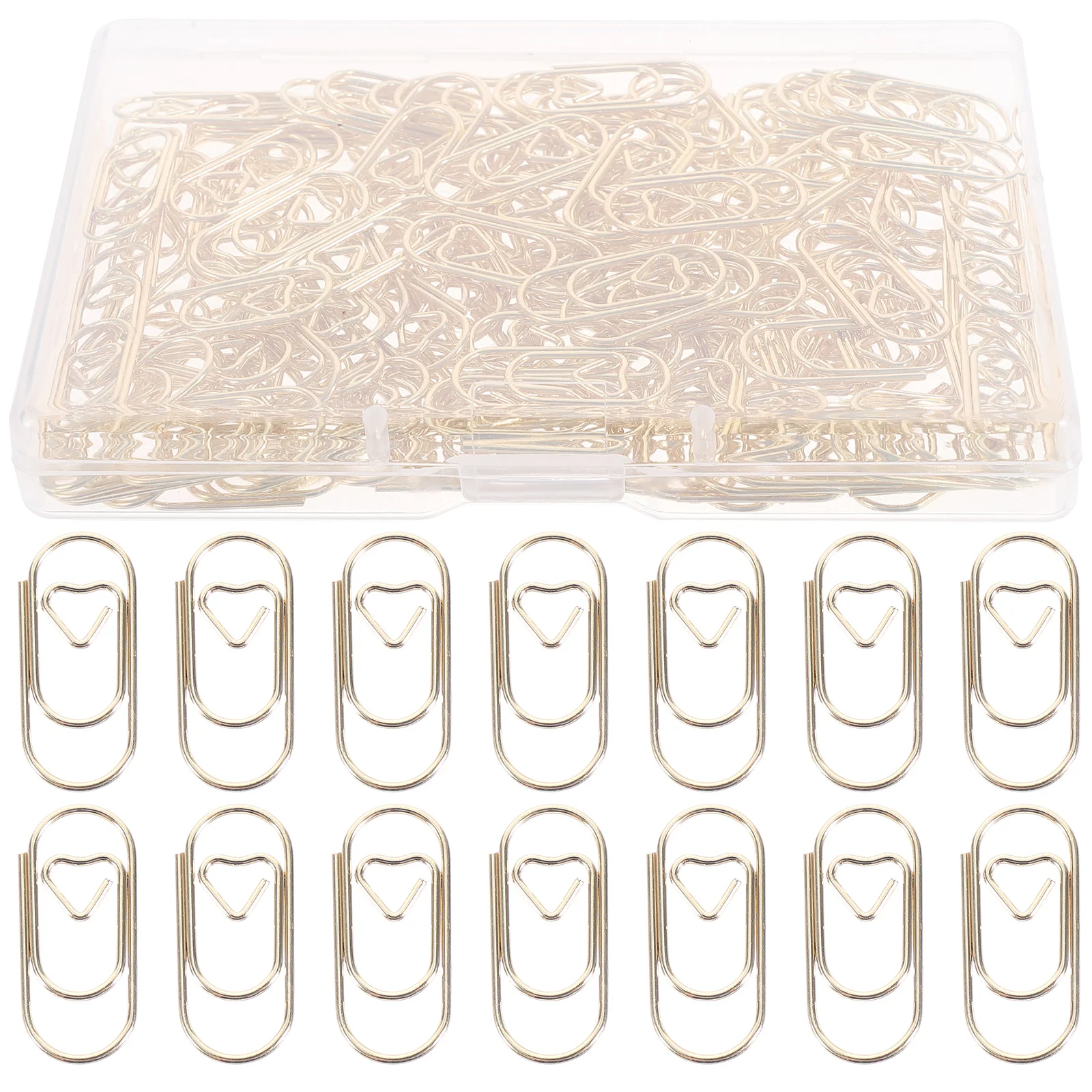 150 Pcs Office Supplies Paper Clamp Tiny Clips for Paperwork Bookmark Folder Paperclip Delicate Document Golden Small