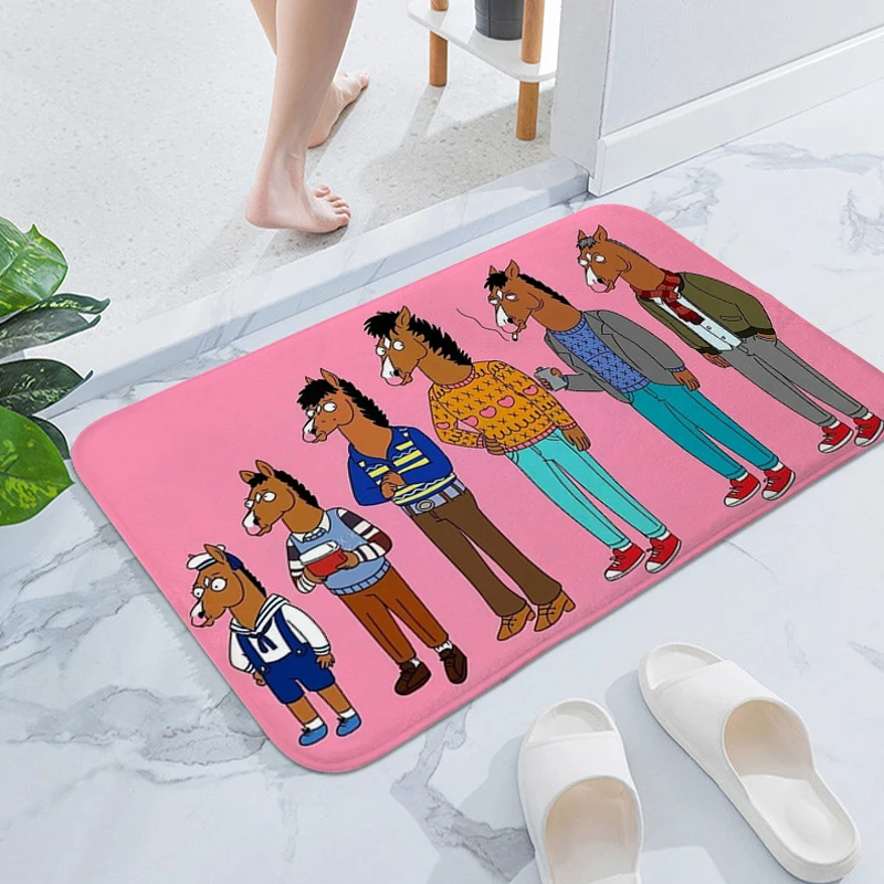 Cartoon Bathroom Rug A-Bojack A-Horseman House Interior Entrance Mat Bedroom Living Room Kitchen Floor Carpet Soft Doormat