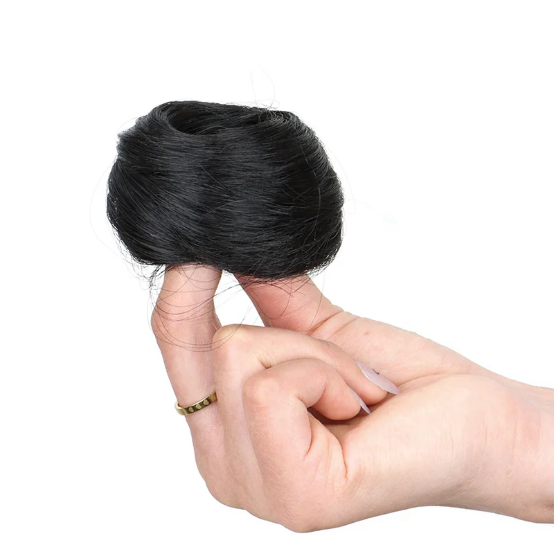 WIGSIN syntetyczne proste pączek Chignon treski Ombre elastyczne Updo Chignon puszyste roztrzepany Scrunchies kok z włosów dla kobiet — zdjęcie 2