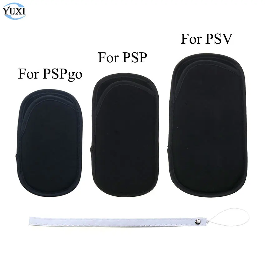 

YuXi Soft Screen Protective Carrying Storage Bag Pouch Case with Hand Wrist Lanyard For PSV PSP 1000 200 3000 PSP Go