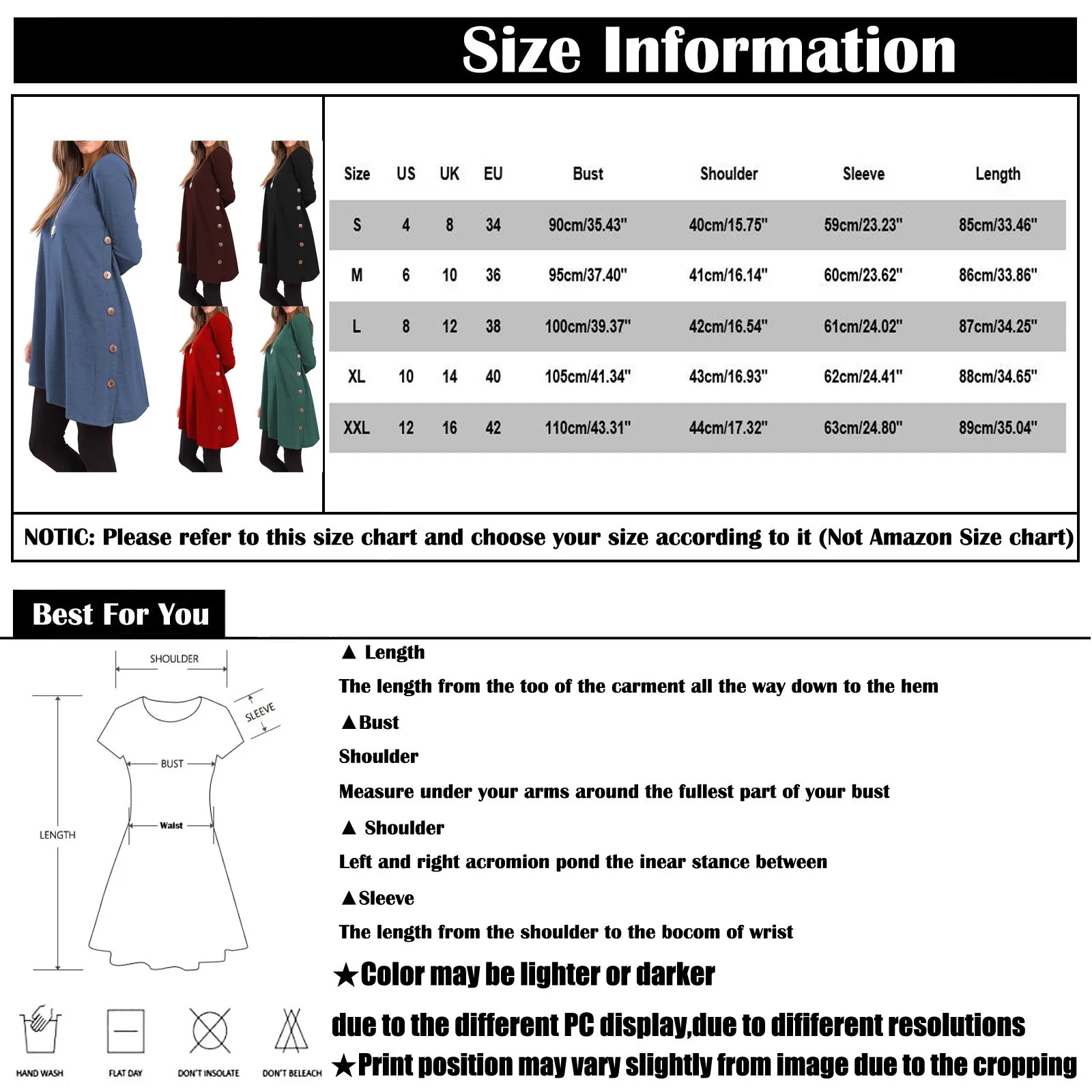 Casual Women Autumn Dress Fashion Side Button Design Dress Long Sleeve Solid Color T-shirt Ladies Party Dress 2023