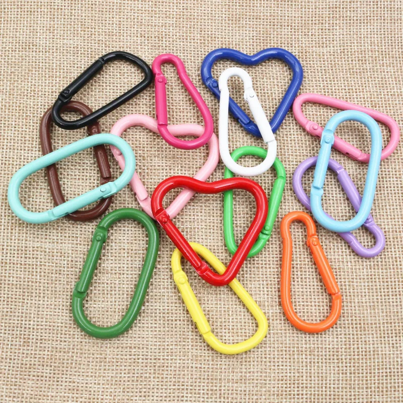 5pcs Snap Clasp Hooks Buckle Random Colors DIY Jewelry Making Accessories for Keychain Backpack Carabiner Hooks Findings