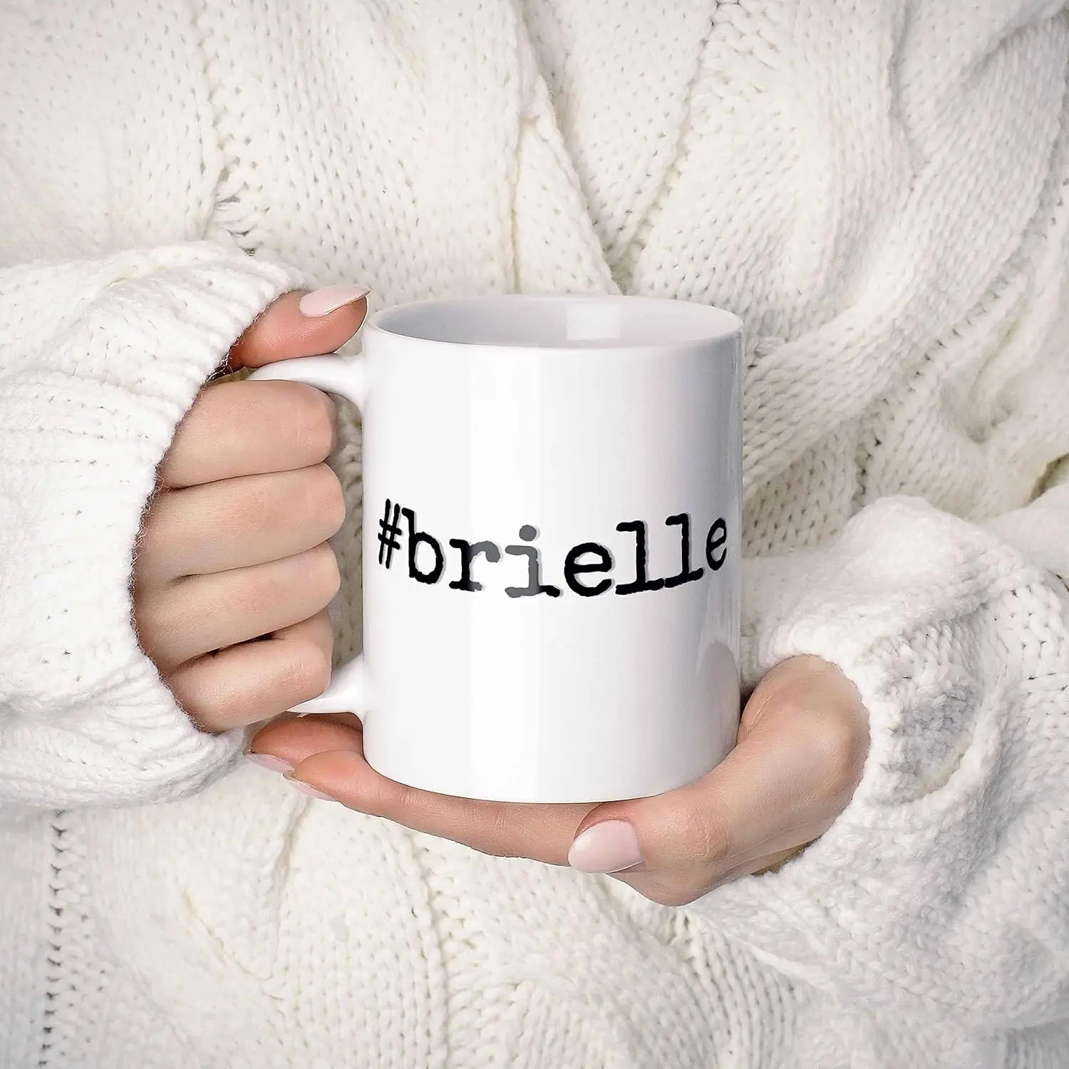 #brielle - Brielle Personalized First Name Hashtag Gift Mug. 11 oz.