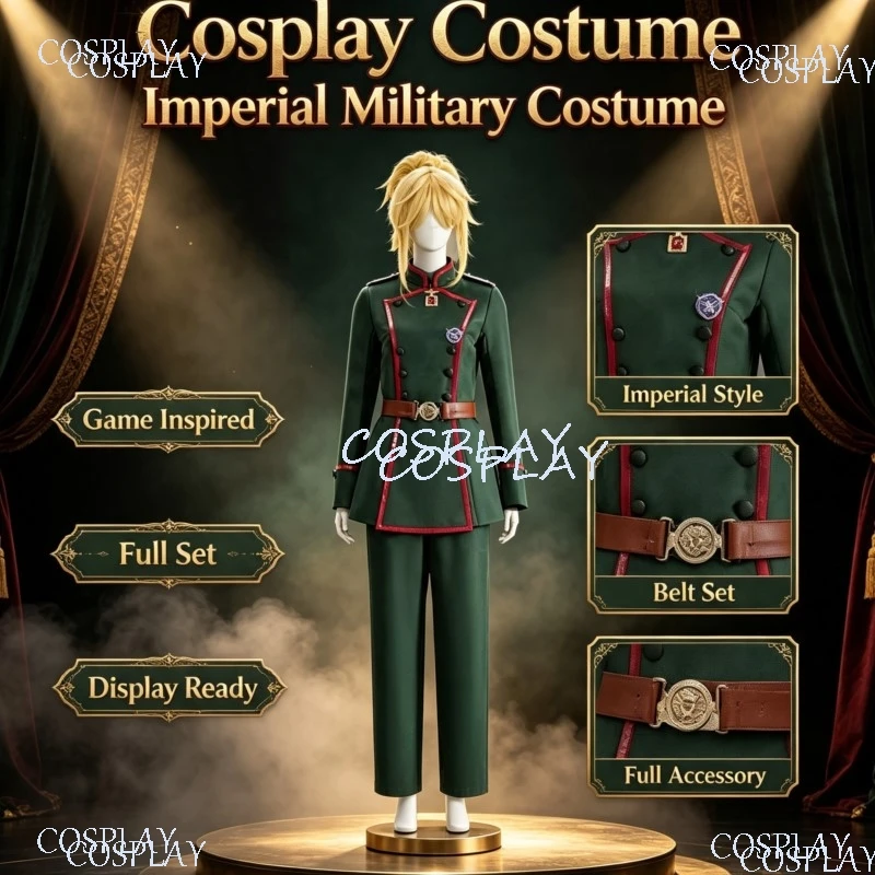 Anime-Cosplay-Kostüm für die Konvention Halloween, Cosplay-Uniform von Tanya von Degurechaff, Cosplay-Outfit aus der Saga von Tanya the Evil