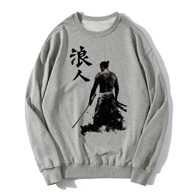 

Men's Quality Samurai Hoodie Casual Cotton Sweater Birthday Gift Oversize Streetwear Harajuku Anime Unisex Sweatshirt