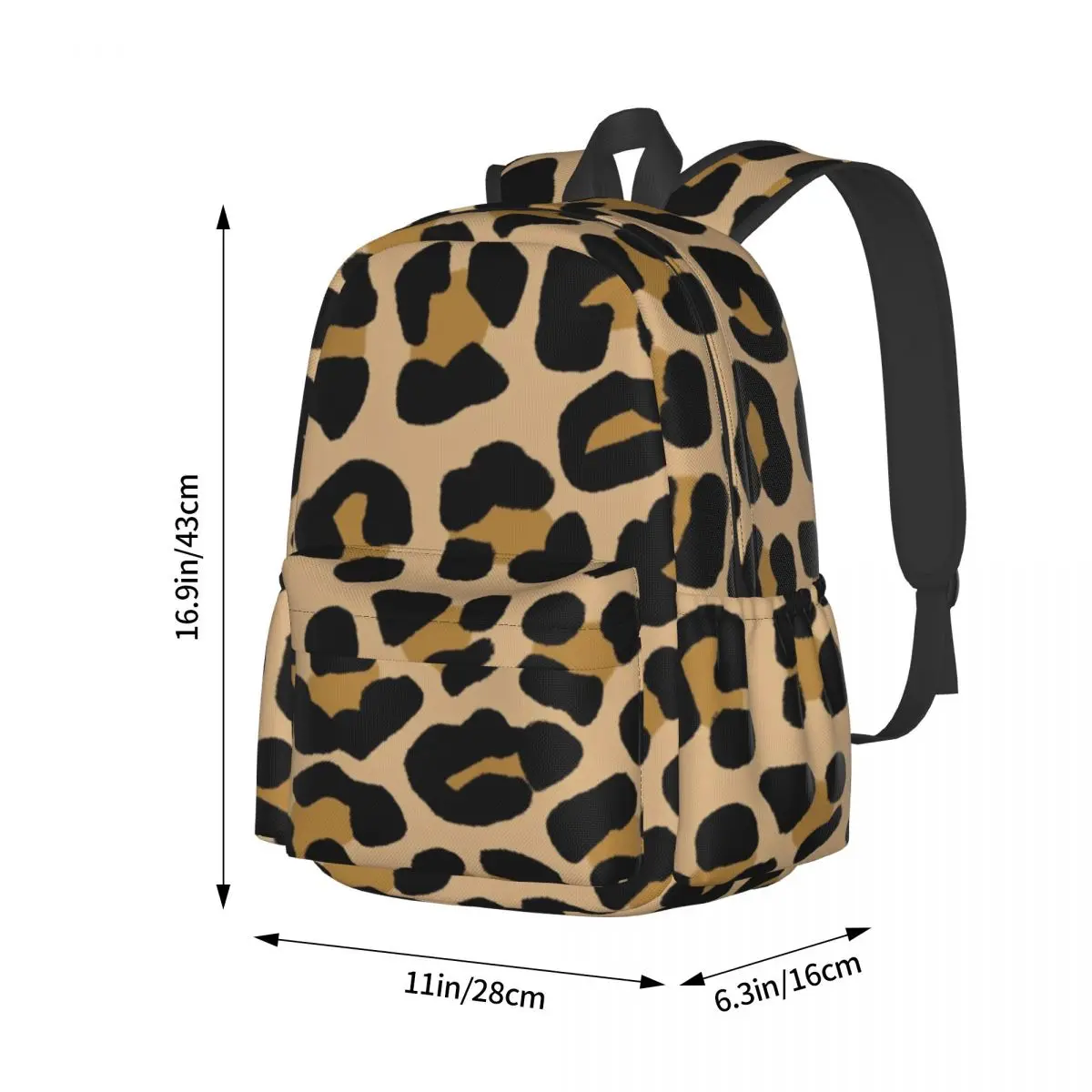 Imagem -04 - Clássico Cheetah Impressão Mochila Manchado Leopardo Moda Mochilas Masculino Trekking Respirável Bolsas de Escola Alta Design