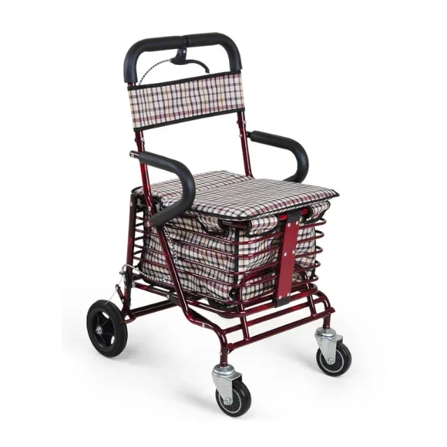 Cheap Price Push Small Cart Trolley Folding Shopping Cart for Elderly