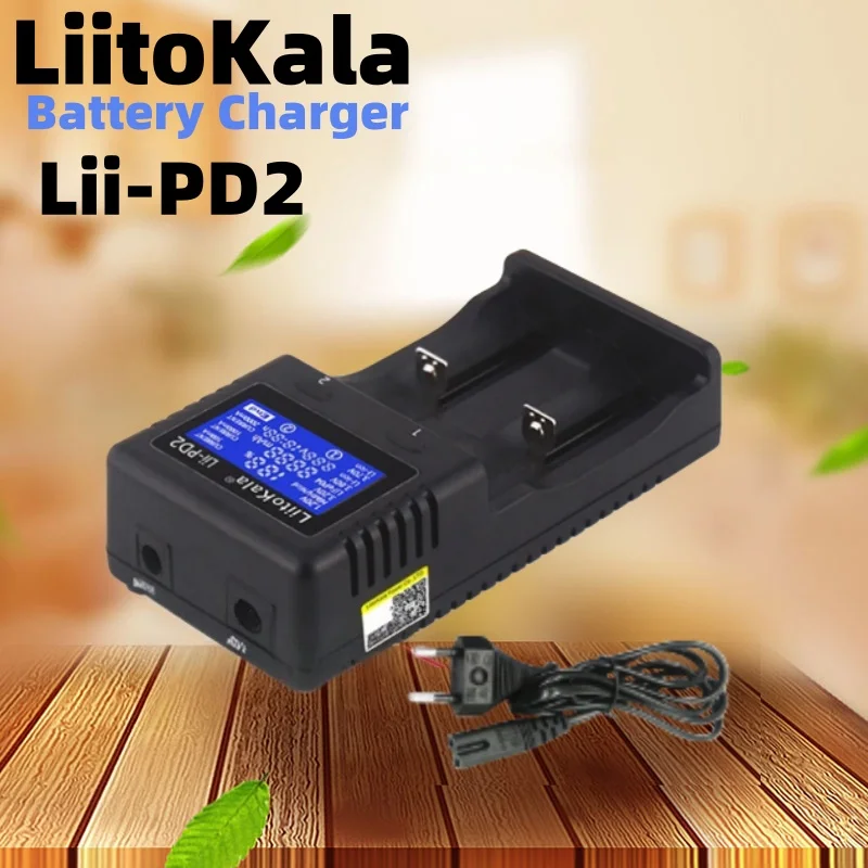 Зарядное устройство LiitoKala Lii-PD2 для литий-ионного аккумулятора 3,7 В 18650/18500/16340/26650/21700/20700/18350/CR123A 1,2 В Зарядное устройство LiitoKala Lii-PD2 для литий-ионного аккумулятора 3,7 В 18650/18500/16340/26650/21700/20700/18350/CR123A 1,2 В