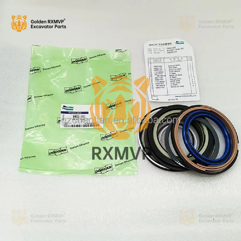 For XMVP Doosan Construction Machinery Parts Dx225lca Excavator Bucket Cylinder Seal Kit K9001892 Repair