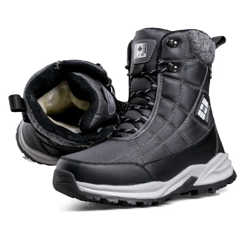 

Winter Boots for Men Fashion Outdoor Waterproof Snow Boots Thicken Plush Warm Winter Shoes High-top Cotton Boot Men Winter Boots