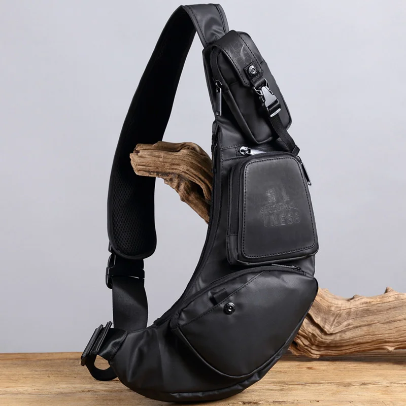 High Quality Men Nylon Cross Body Messenger Shoulder Bags Male Half Moon Travel Assualt Multi-purpose Sling Chest Day Pack