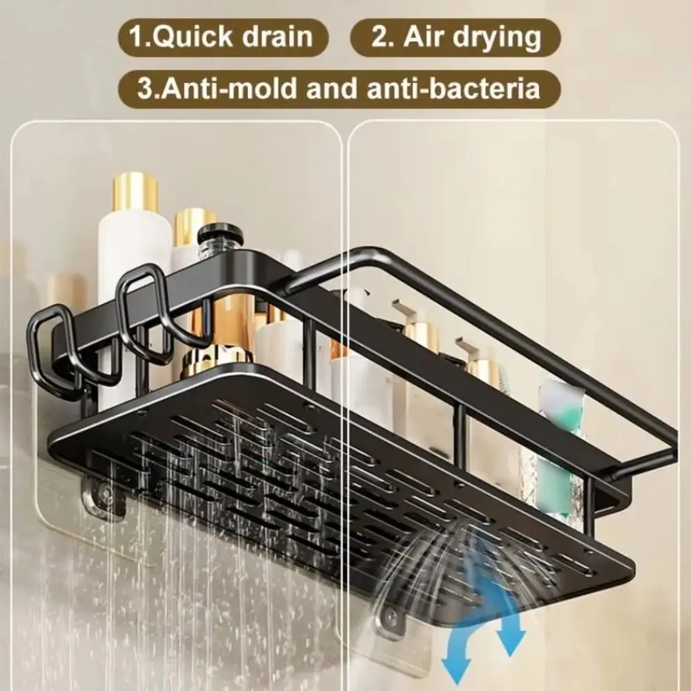 

Водонепроницаемая полка для ванной комнаты, нержавеющая, утолщенная, настенная, с высокой несущей способностью, большой вместимости