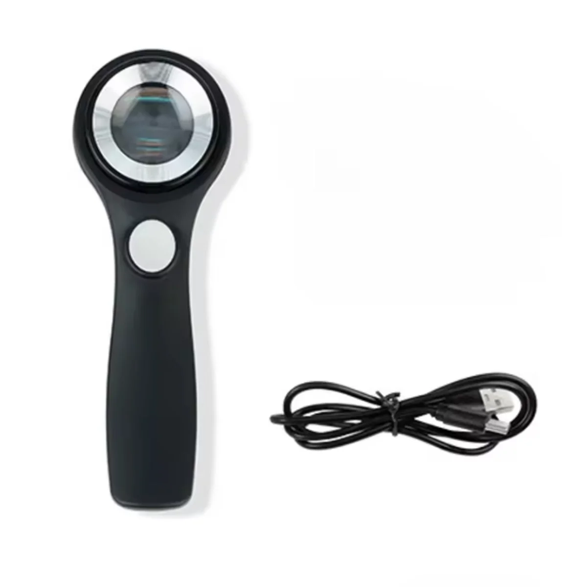 

Retails 60X Portable Magnifying Glass Uv Illuminated Light USB Rechargeable Reading Jewelers Loupe Pocket Handheld Magnifiers