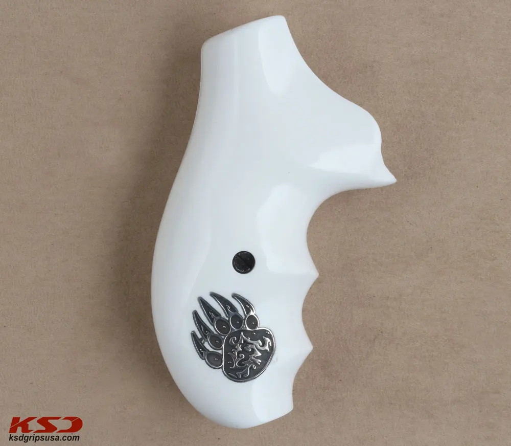 KSD Brand Ruger SP101 Compatible White Acrylic Grips