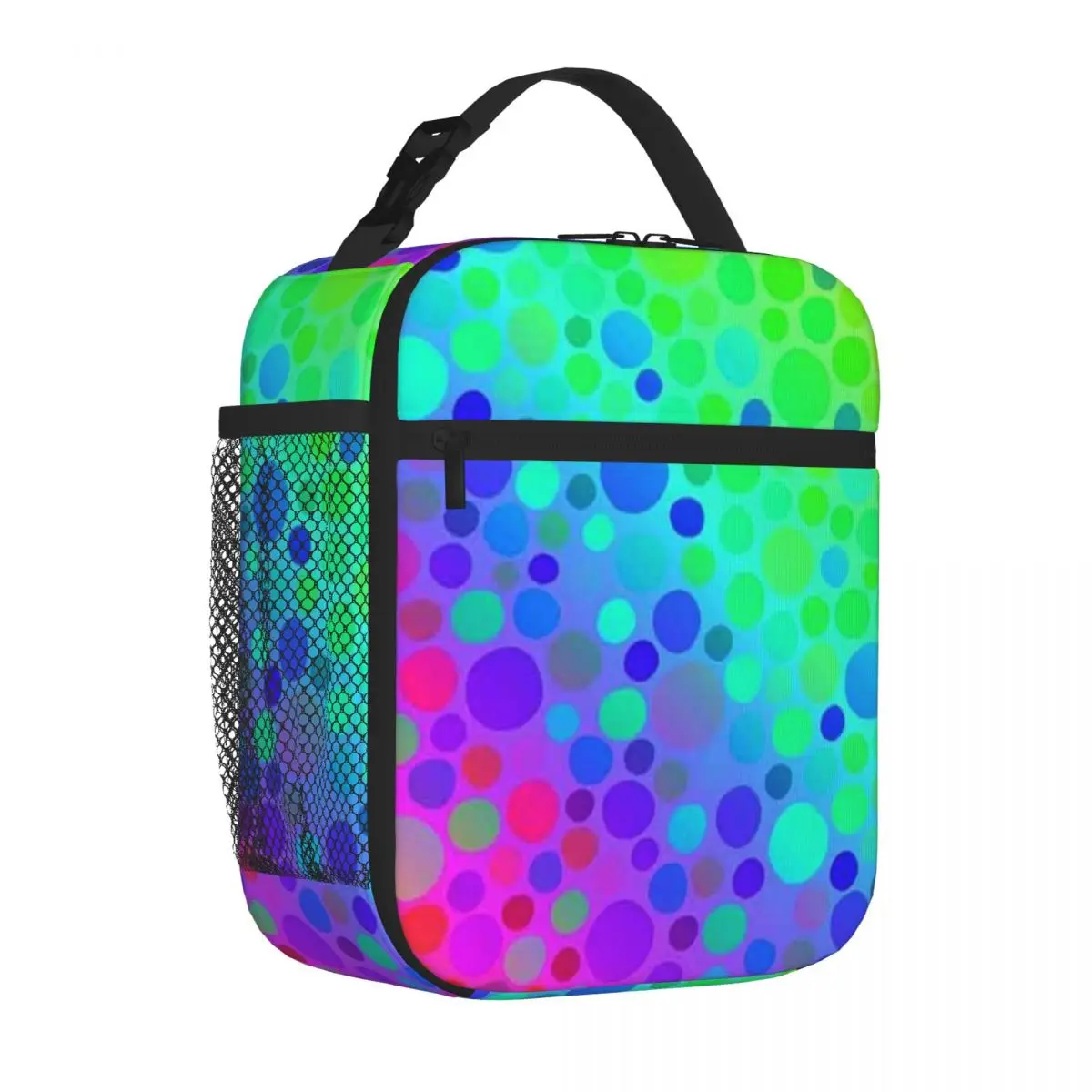 Bestselling Multicolor Polka Dot S Pattern Vintage Lunch Tote Newborn Food Storage Nylon Lunch Bag