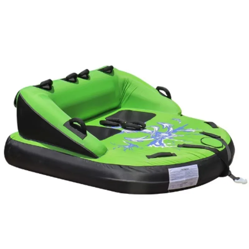 FDS 2-Personen-Schleppwasserfloßschlauch zum Bootfahren, großes, aufblasbares Schlauch für Wassersport für Erwachsene, schwimmendes Floßboot