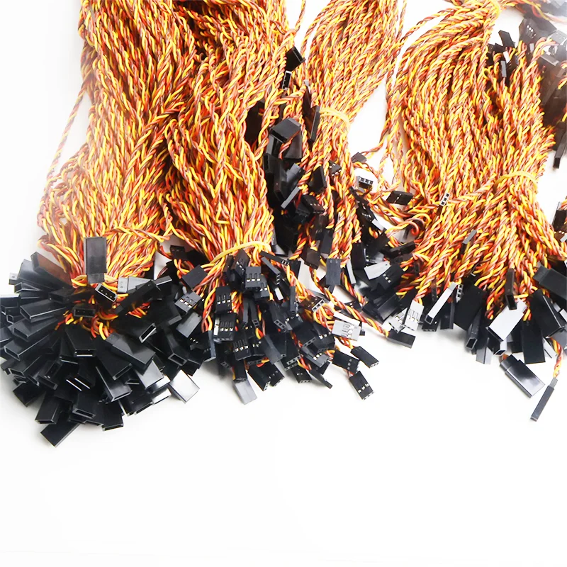 

10pcs/lot 10/ 15/ 20/ 30/ 50/ 100cm Servo Extension Cable 30 Core for Futaba JR Anti-interference Servo for RC Helicopter Part